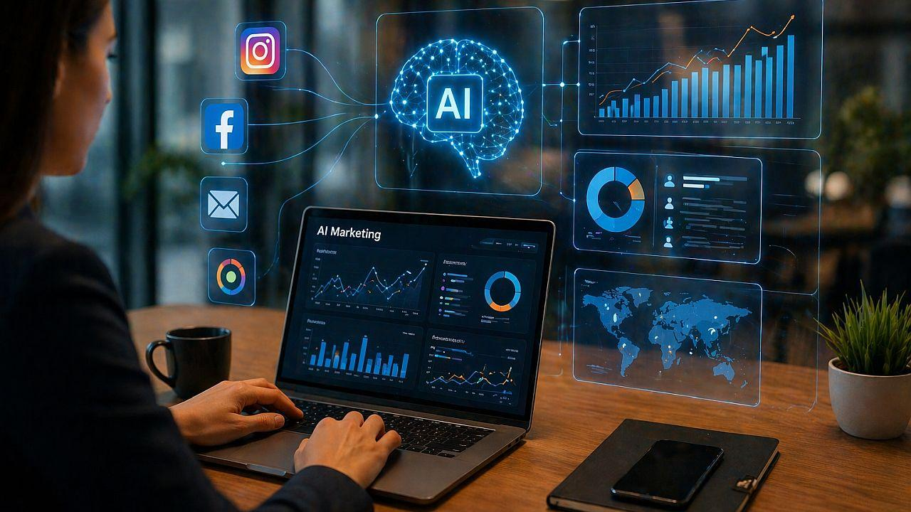 AI tools for digital marketing analytics and social media